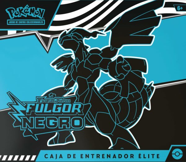Pokémon: Caja de Entrenador Élite de Escarlata y Púrpura-Fulgor Negro: Zekrom de JCC (1 Carta de promoción con ilustración expandida de Thundurus, 9 Sobres de Mejora y Accesorios prémium) - Image 8